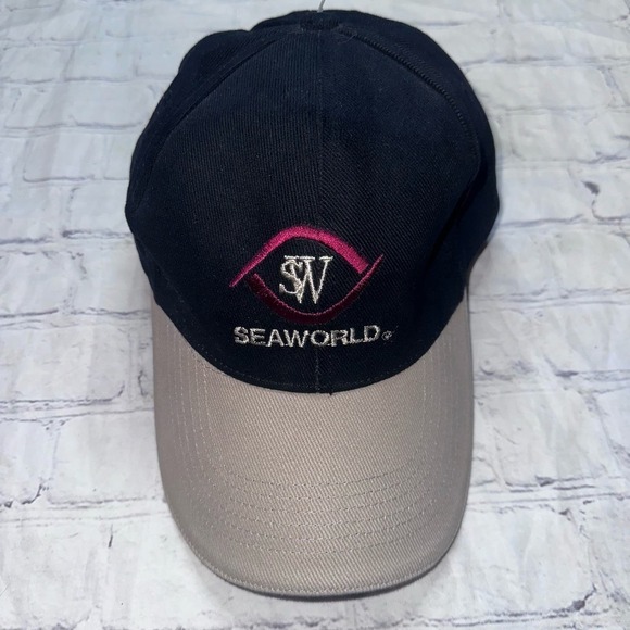 NOS Vintage 1990s SeaWorld Embroidered Trucker Baseball Cap Hat - Picture 1 of 9
